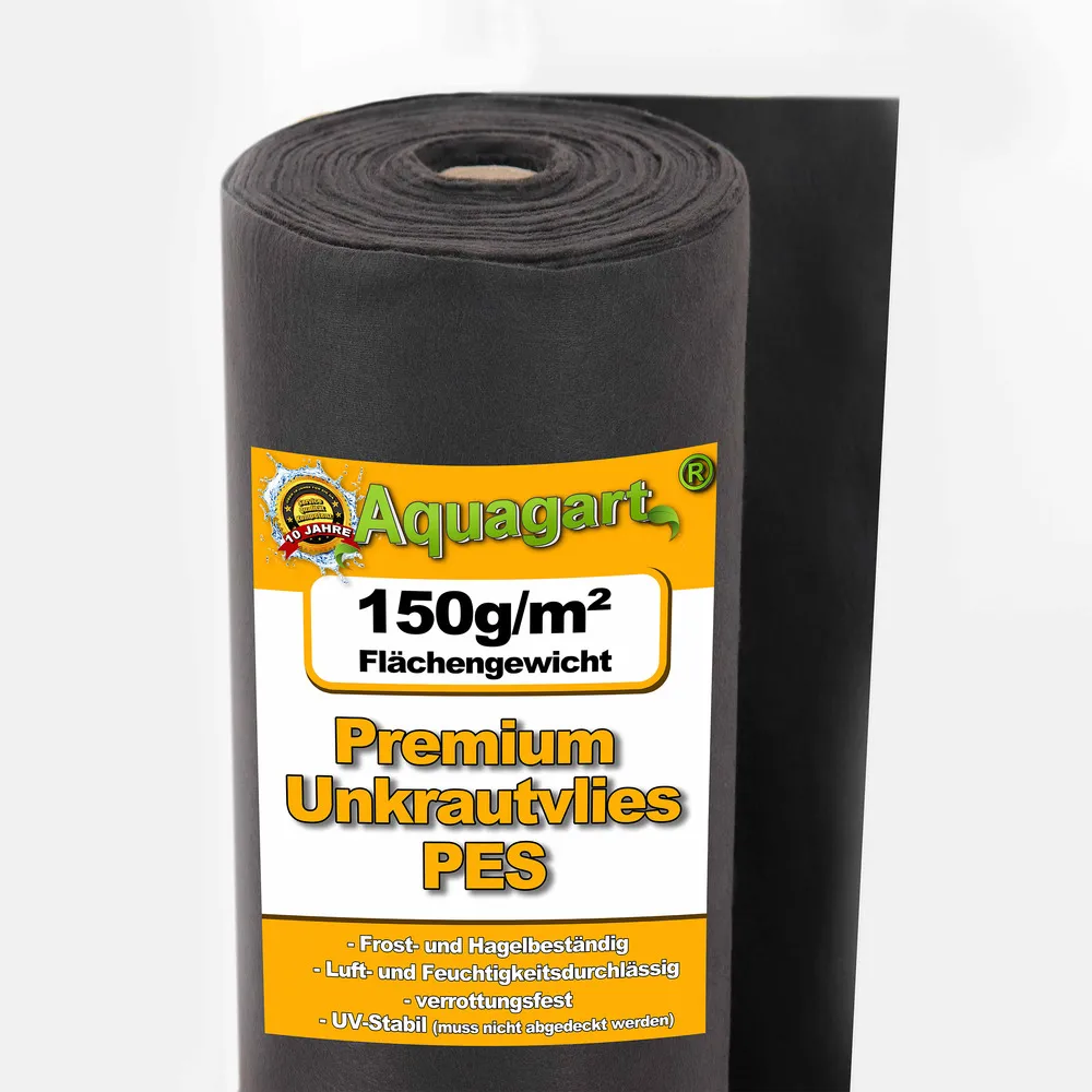 35 m² feutre de paillage anti-mauvaises herbes, film de paillage, toile de paillage, tissu de sol 150 g, 1 m de large, pes