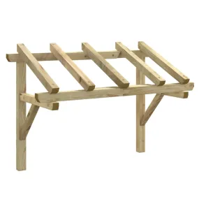Auvent de porte 150x100x100 cm bois de pin solide