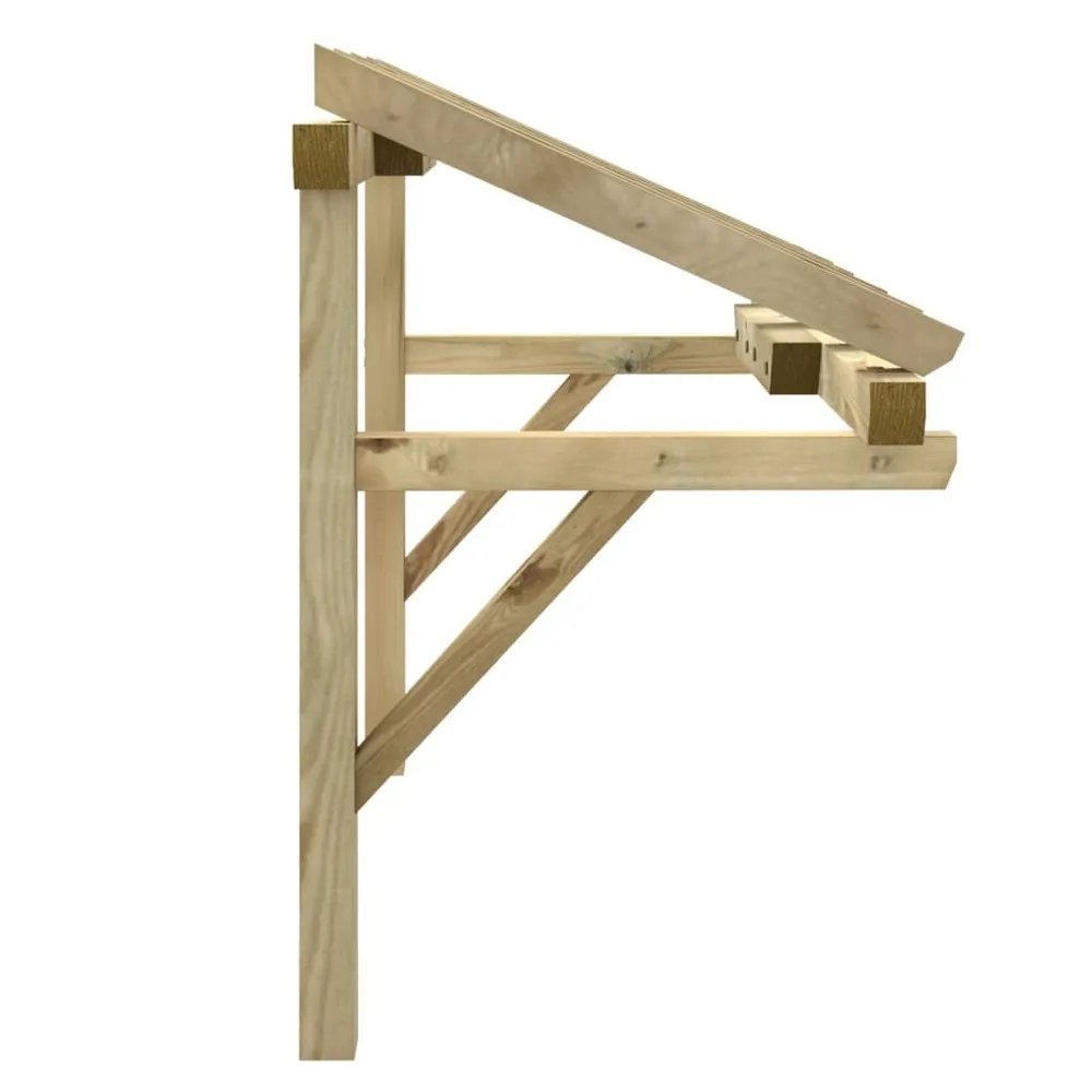 Auvent de porte 150x100x100 cm bois de pin solide