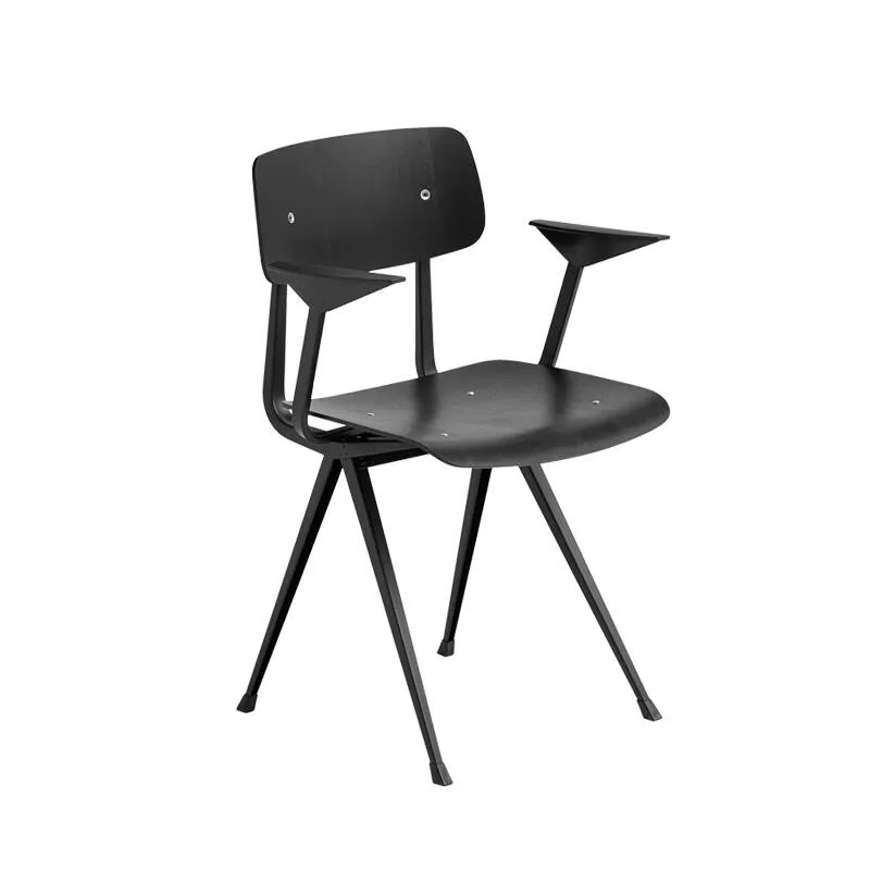 Chaise     RESULT avec accoudoirs Chêne teinté noir/ noir           HAY