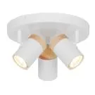 D'Lite Spot Beitem Métal Dépolie Blanc FSC Bois | Convient Pour 3x GU10