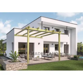 Maderland Pergola en bois adossée - modèle LLORET - 420 x 300 cm
