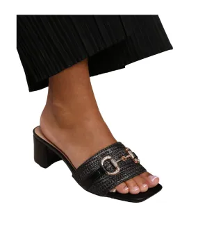 Mules rhodes femme noir Where's That From