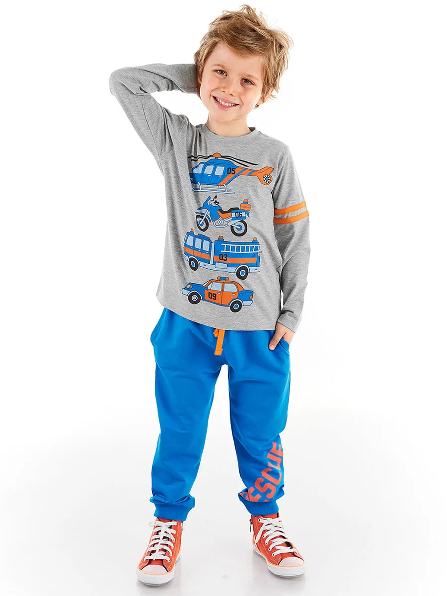 rescue team erkek ocuk t-shirt pantolon takim