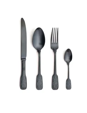 Set pour 60 tables Versailles Satin Black Inox 18/10 - Couteau - Fourchette - Cuillère - Cuillère à café - Art de la table 