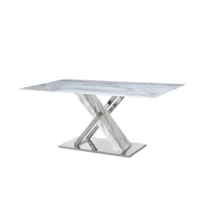 Table de Salle à Manger DKD Home Decor Verre Acier (180 x 90 x 78 cm)